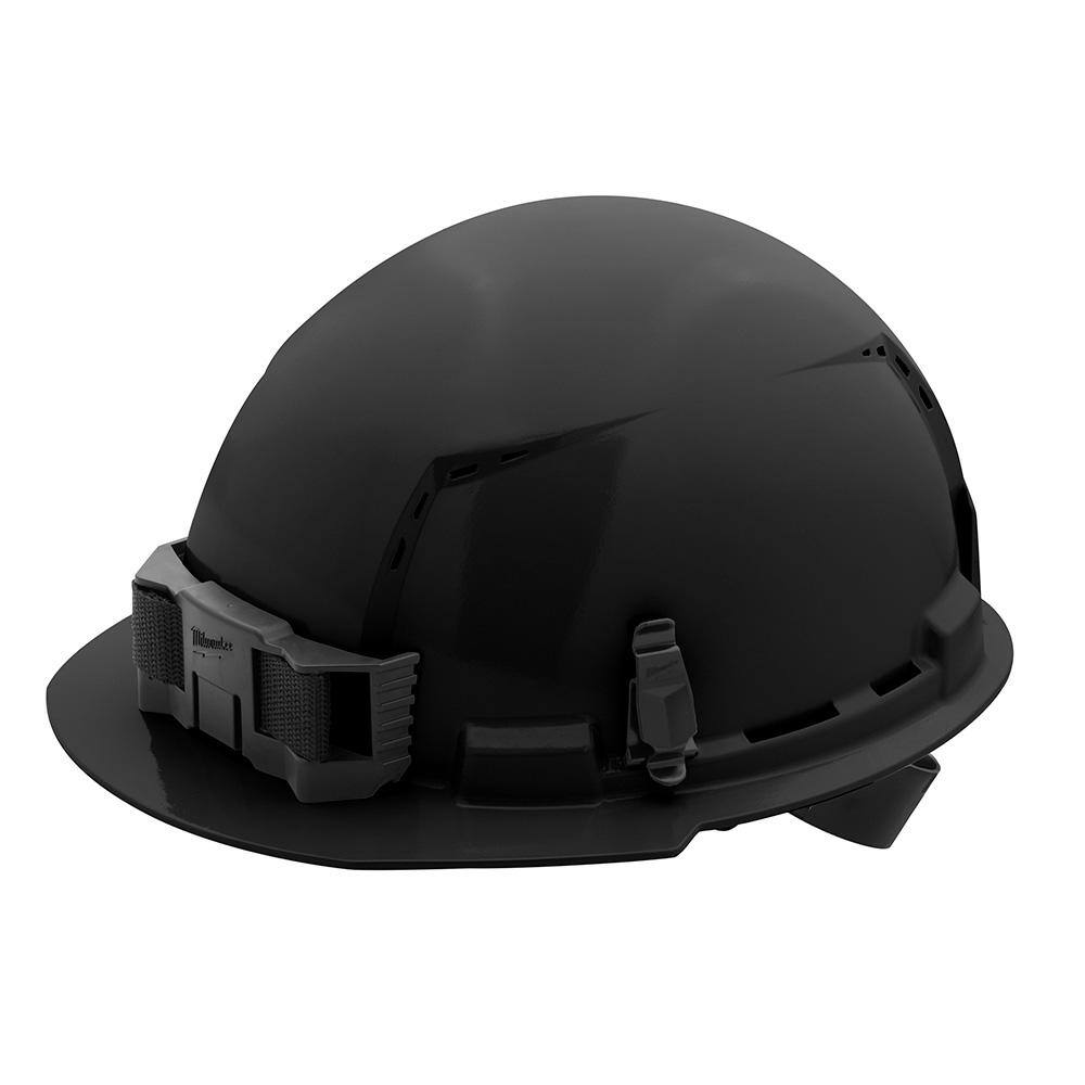 MW BOLT Black Type 1 Class C Front Brim Vented Hard Hat with 4-Point Ratcheting Suspension 48-73-1210