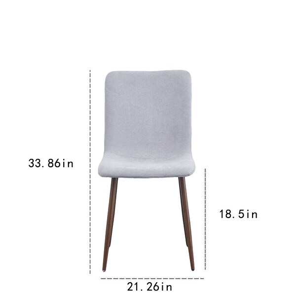 4-piece Set Dining Chair with Fabric Cushion Seat Back