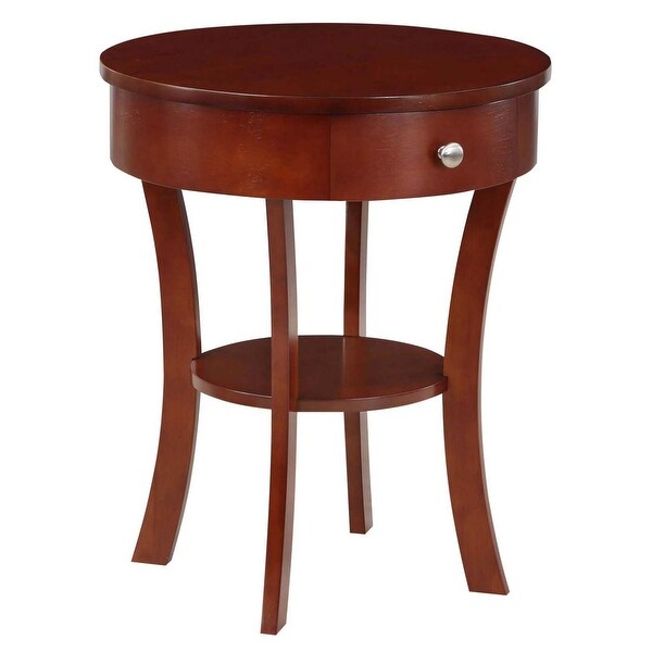 Copper Grove Round End Table with Drawer