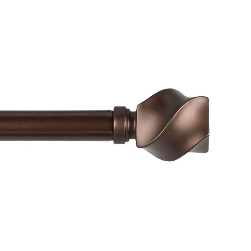 Exclusive Home Twist 1 Window Curtain Rod and Finial Set