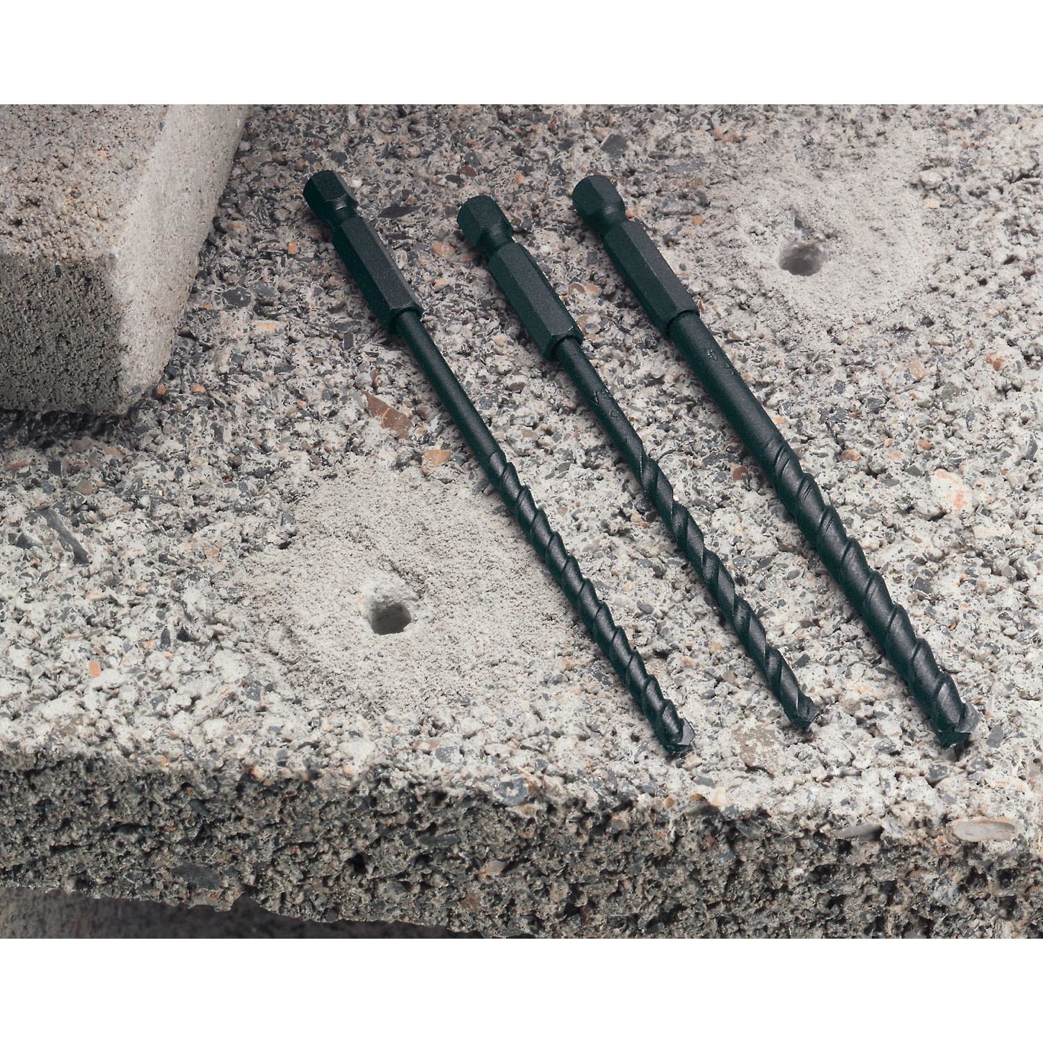 DW Rapid Load Carbide Tipped Masonry Drill Bit Set 3 pc