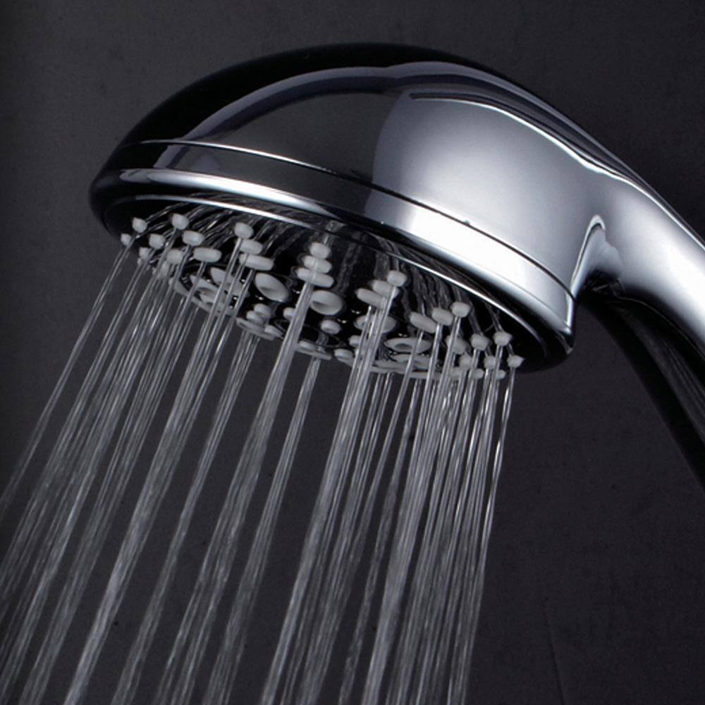 Hotel Spa 7-Spray 4 in. Single Wall Mount Handheld Rain Shower Head in chrome 28802