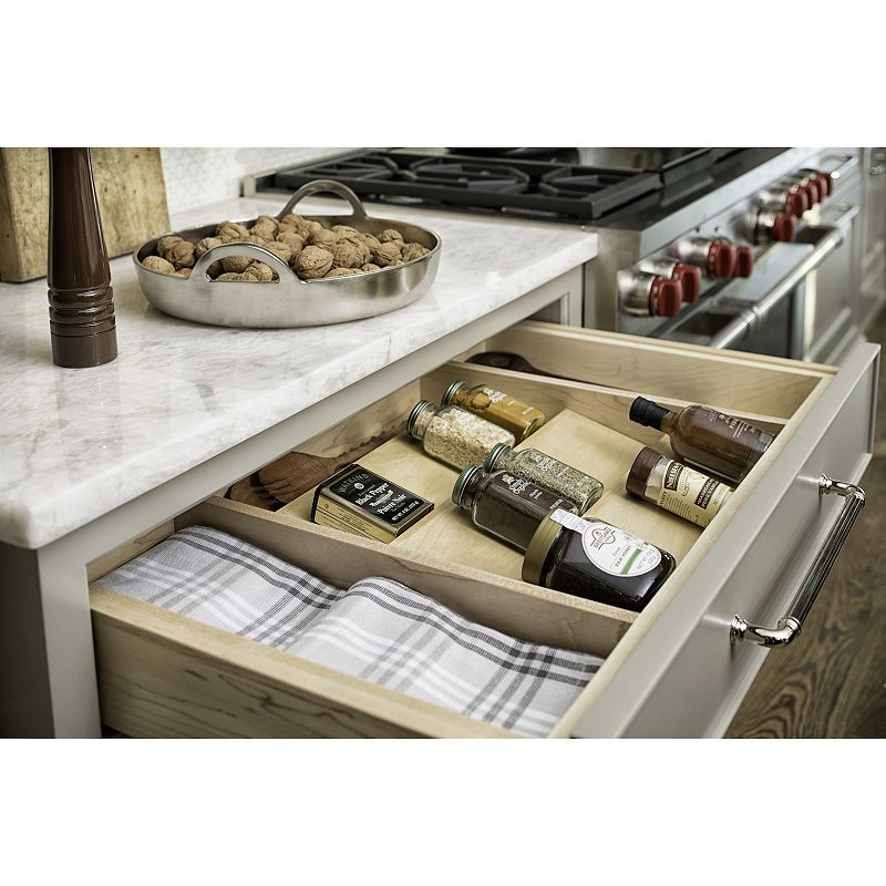 Rev-A-Shelf 16 Inch Kitchen Drawer Organizer Insert Spice Rack 3-Tier， 4SDI-18