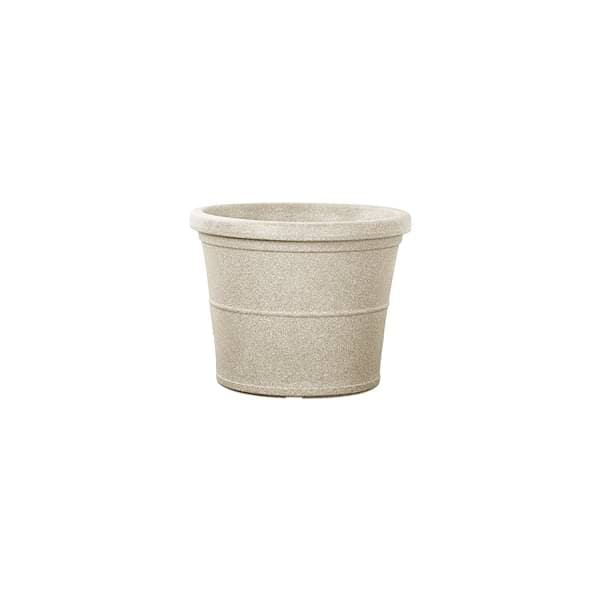 11.8 inch (30 cm) Duro No. 30 Stone Finish Round Rotomoulded Plastic Planter (Sand Color)