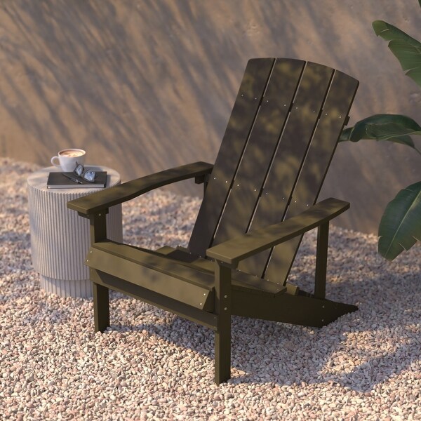 Allweather Poly Resin Wood Outdoor Adirondack Chair (Set of 4)