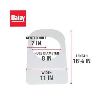 Oatey White Plastic Square Toilet Base Plate 31258