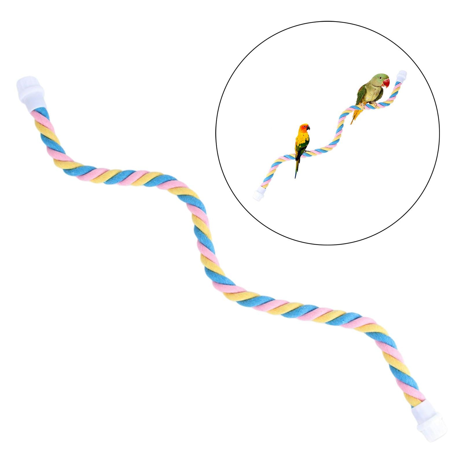 Bird Rope Perch Climbing Rope for Parrot Budgie Parakeet Canary Pet Supplies 23. Length