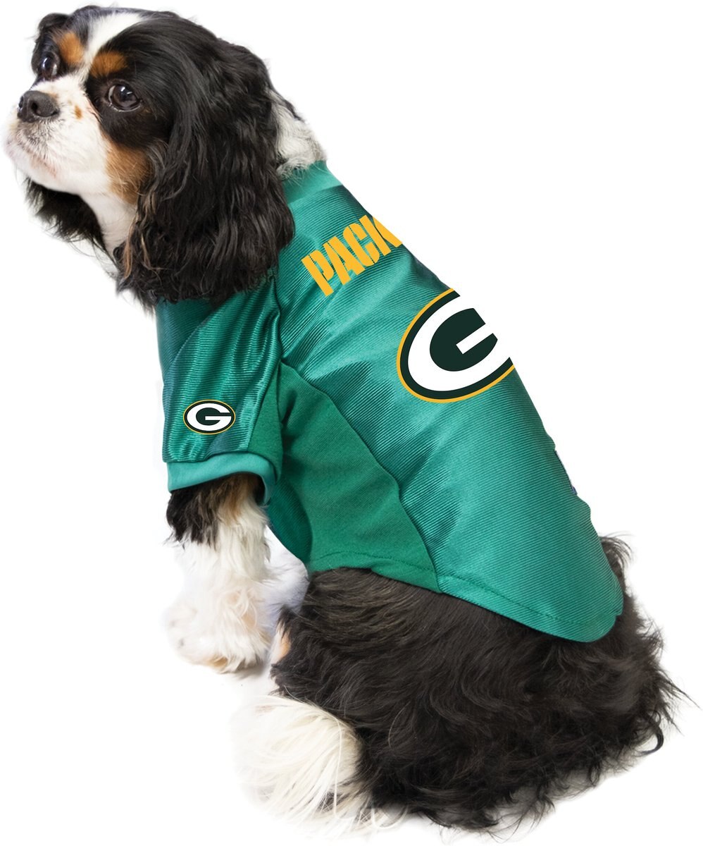 Littlearth NFL Stretch Dog and Cat Jersey， Green Bay Packers