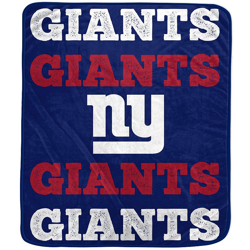 Pegasus New York Giants 60'' x 70'' Logo Wordmark Plush Blanket