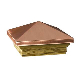 Verona 4 in. x 4 in. Copper High Point Pyramid Post Cap 58674