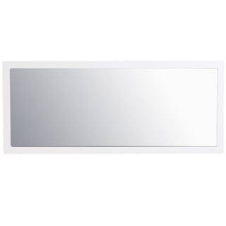 Eviva Lugano 72 in.x 30 in. H Large Rectangular Framed Wall Mount Bathroom Vanity Mirror in Glossy White EVMR-72X30-GWH