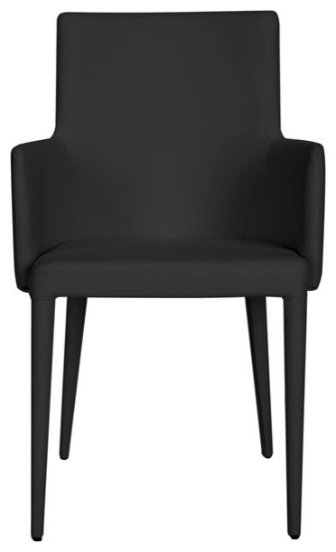 Amber Arm Chair Black Pu Leather   Midcentury   Dining Chairs   by V.S.D Furniture  Houzz