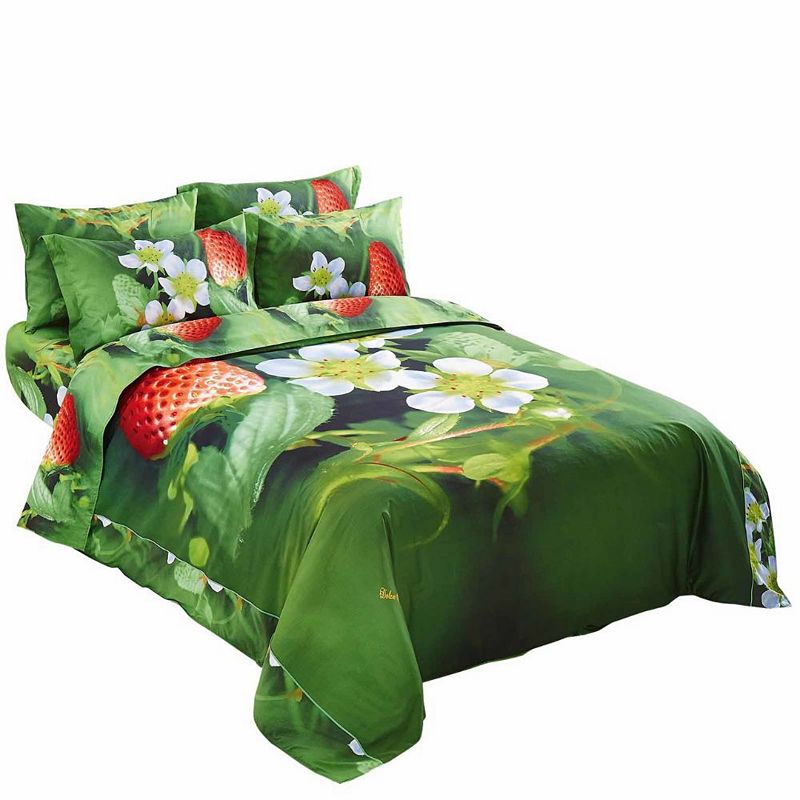 Dolce Mela Nature Duvet Cover Set- Strawberry