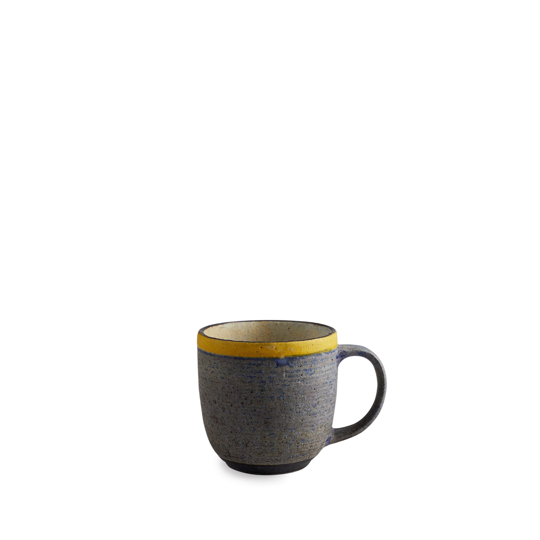 #23 Mug in Indigo with Yellow Ring