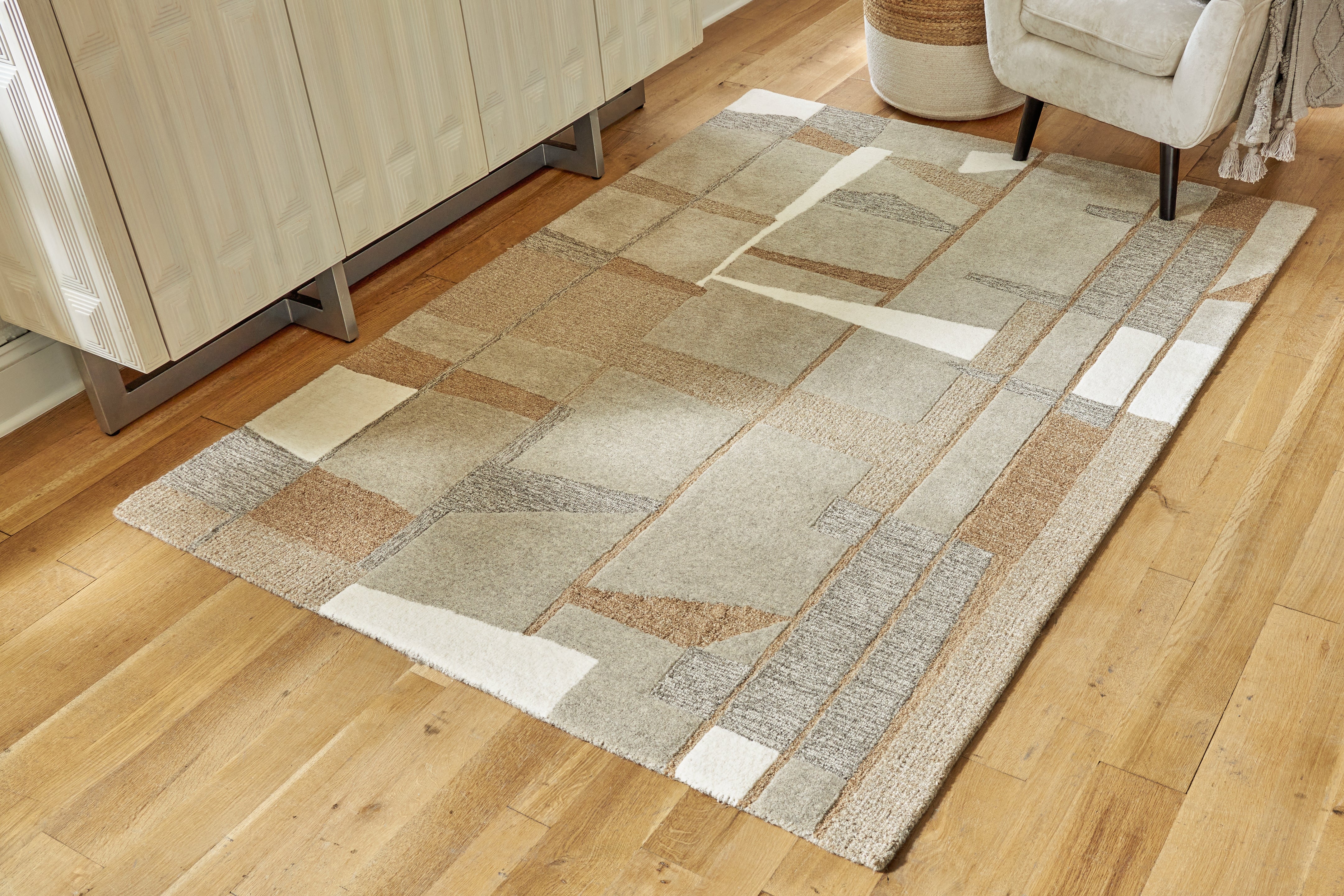 (Online Special Price) Abbotton Taupe/Gray/Caramel 8 x 10 Rug