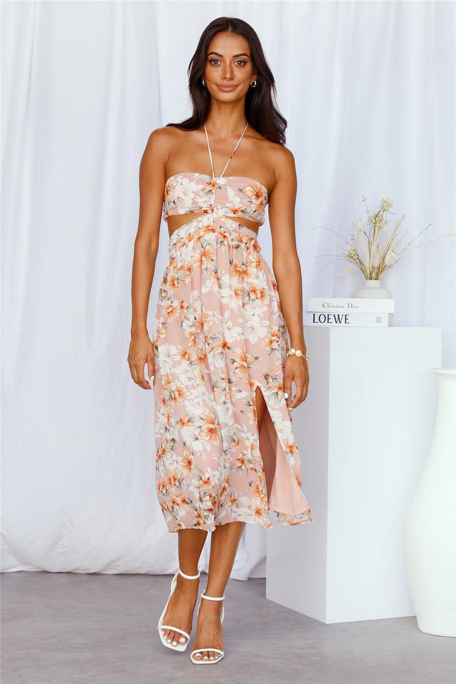 No Rain Midi Dress Light Pink