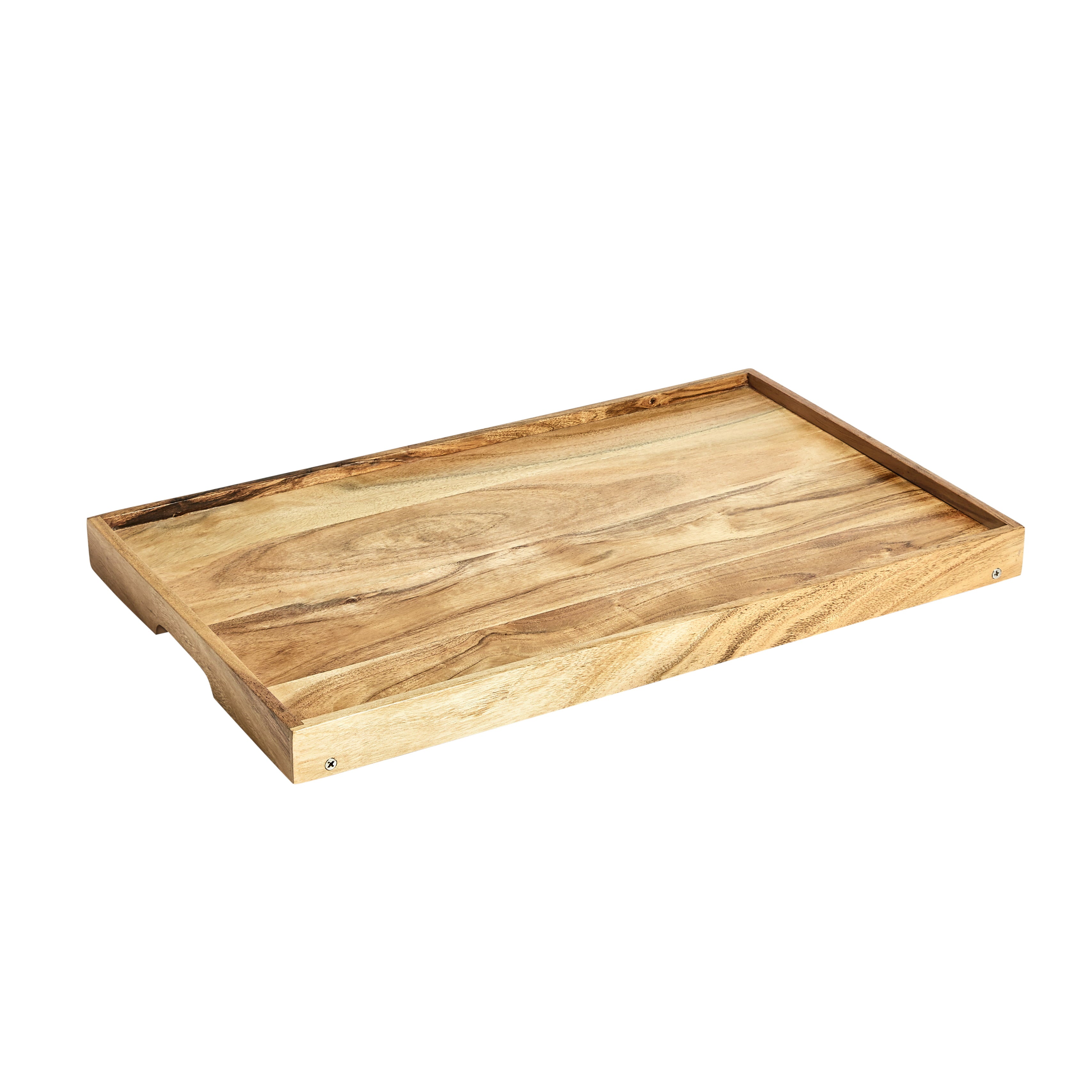 Better Homes & Gardens Acacia Wood Rectangular Bed Tray with Stand in Natural Finish Brown, One Size