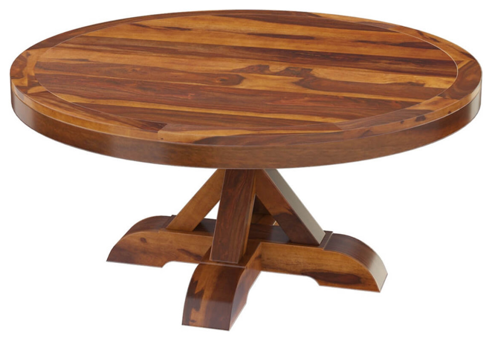 Floreo Solid Wood 3 Piece Round Coffee Table Set   Transitional   Coffee Table Sets   by Sierra Living Concepts Inc  Houzz