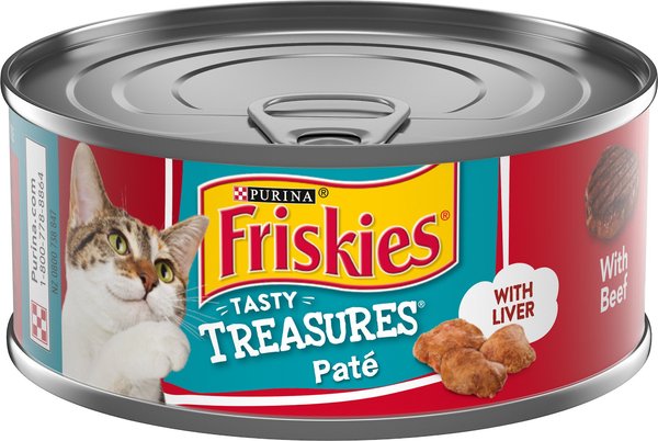 Friskies Tasty Treasures Pate Liver and Beef Wet Cat Food