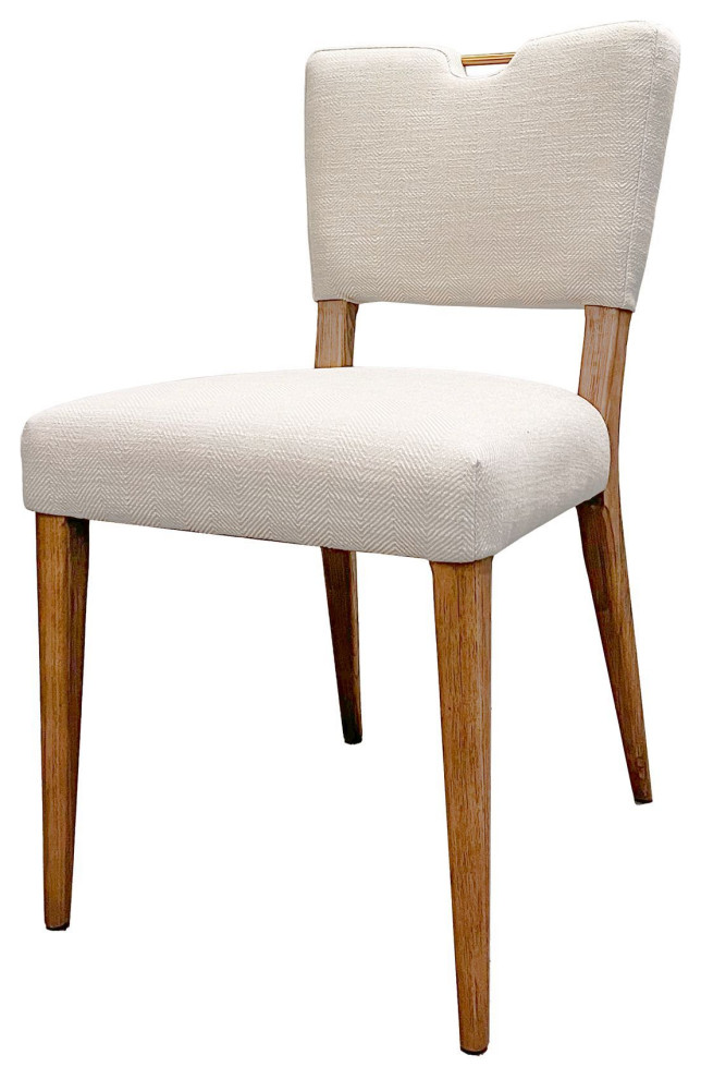 Lola Dining Chair   Sandy Beige/Cool Brown Legs   Midcentury   Dining Chairs   by LH Imports  Houzz