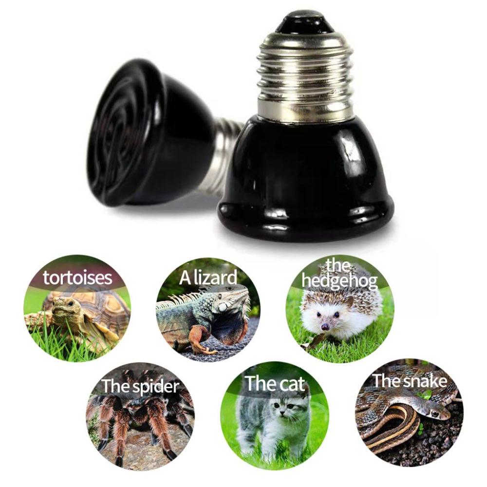 1 pcs 110V/220V Black Far Infrared Ceramic Material for Turtle，Lizard，Chicken Pet Brooder Heating Lamp Reptile Lamp Pet Warmer Bulb 100W 220V