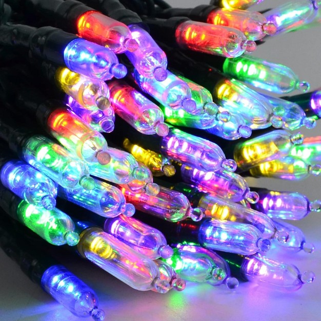 100 Multicolor Led Green Wire String Lights 8 Modes t5