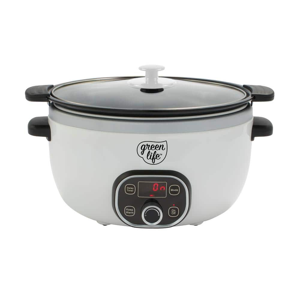 GreenLife 6 Qt. White Slow Cooker CC004774-001