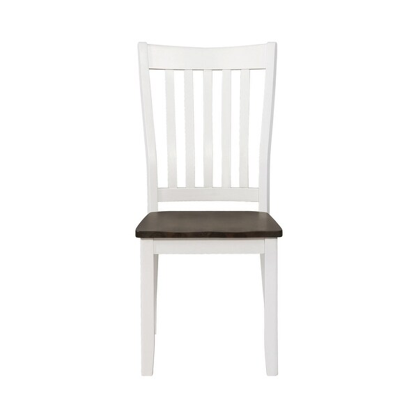 Dale Espresso and White Slat Back Dining Chairs (Set of 4)