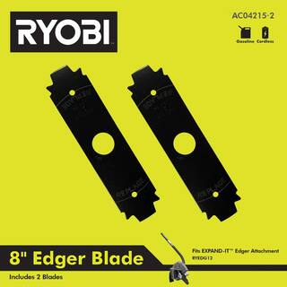 RYOBI 8 in. Replacement Edger Blade (2-Pack) AC04215-2