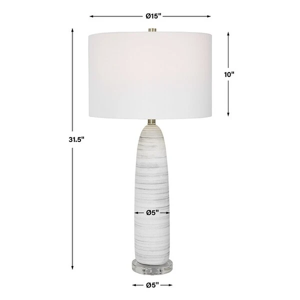 Uttermost Levadia Matte White Table Lamp