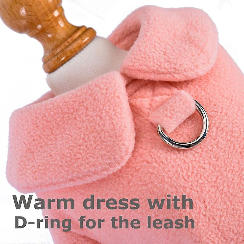 Cute warm dog fleece dress