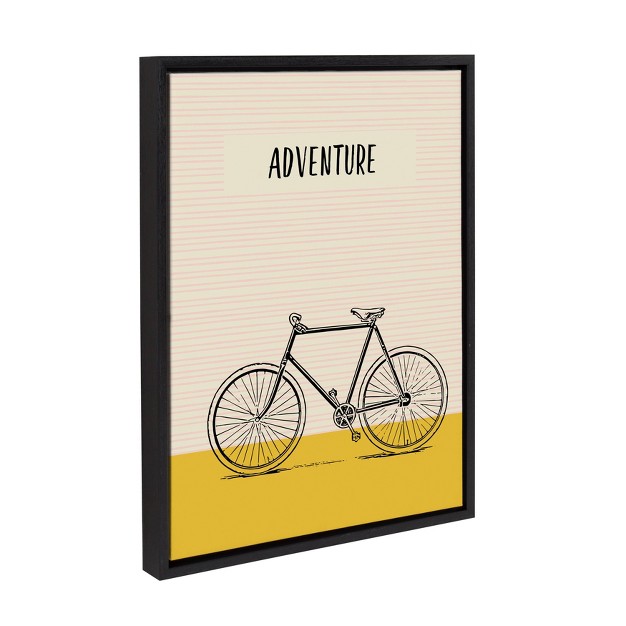 X 24 quot Sylvie Bike Adventure Framed Canvas Wall Art By Apricot And Birch Black Kate And Laurel