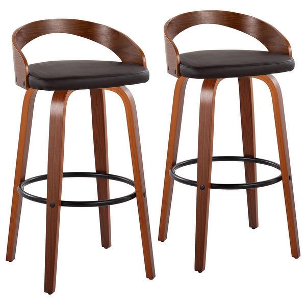 Carson Carrington Stavanger Mid-century Modern Fixed-Height Bar Stool (Set of 2)