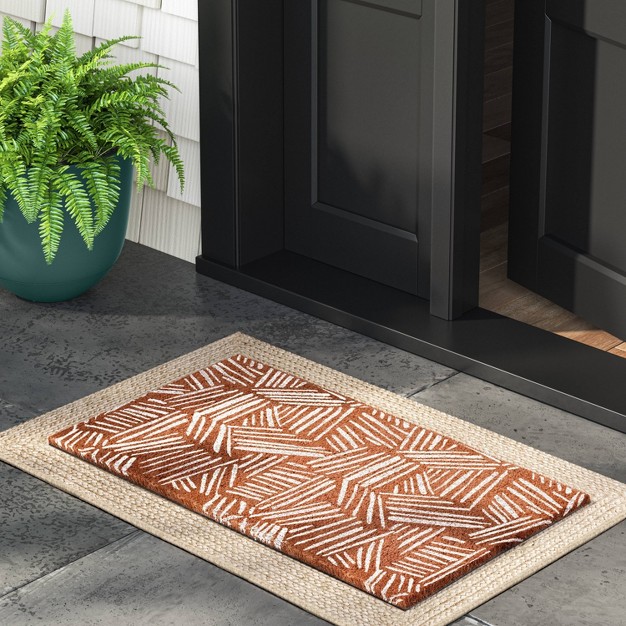 Scritch Rectangular Outdoor Door Mat White