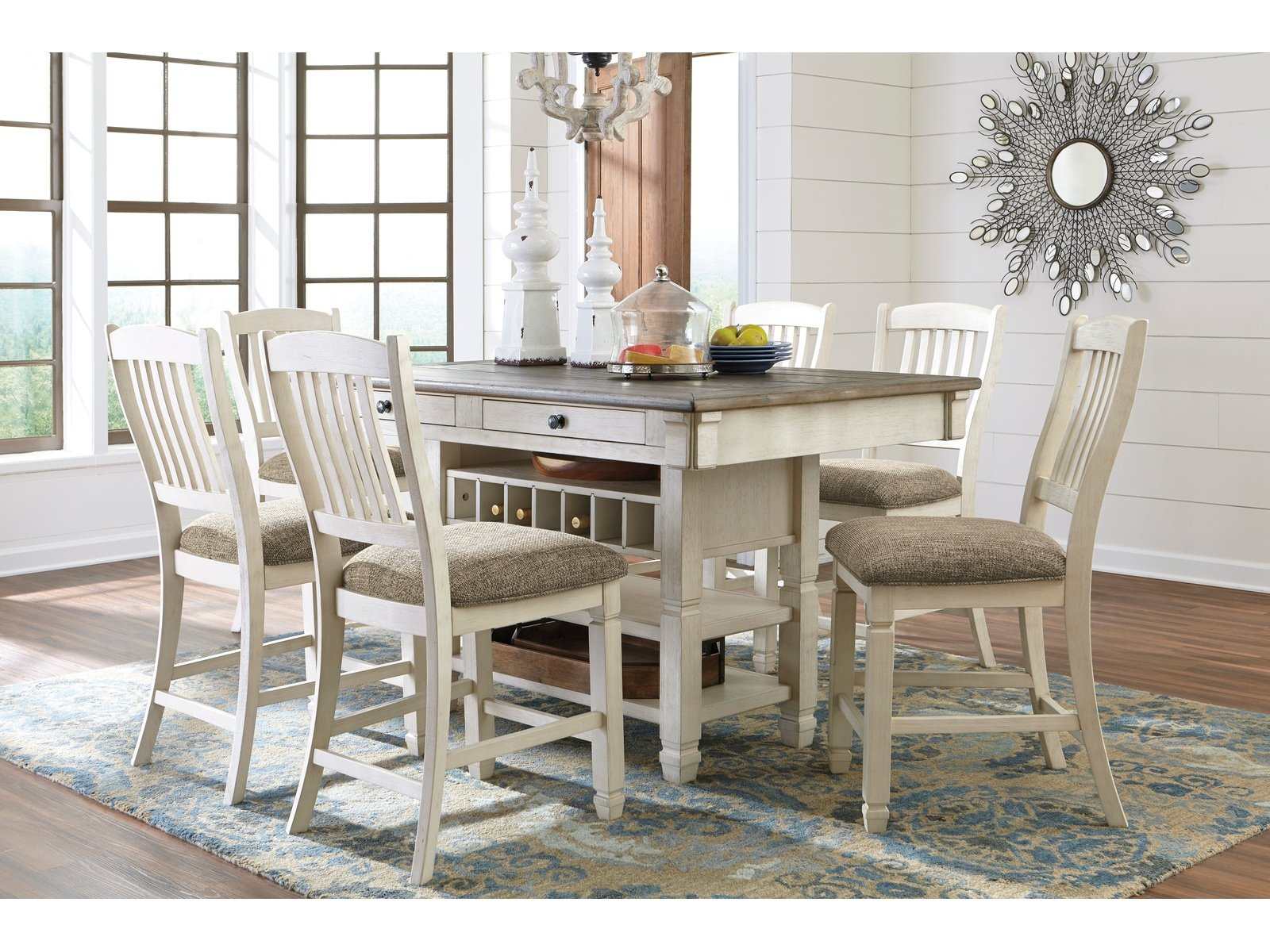 (Online Special Price) Bolanburg Two-Tone Counter Height Dining Room Set / 7pc