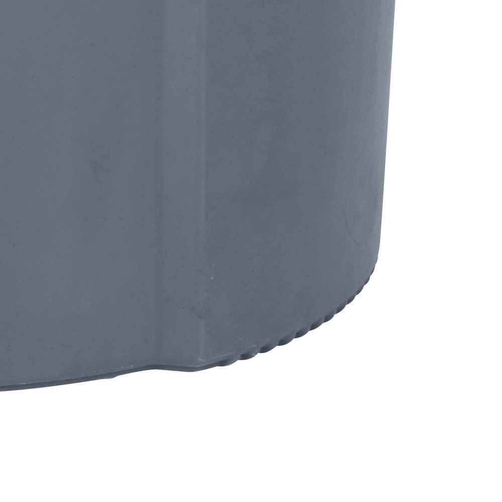 Toter 55 Gallon Round Trash Can with Lift Handle Dark Gray Granite ;