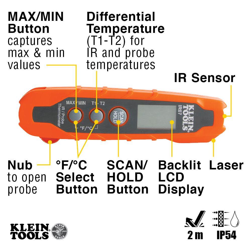 Dual IR/Probe  Digital Thermometer