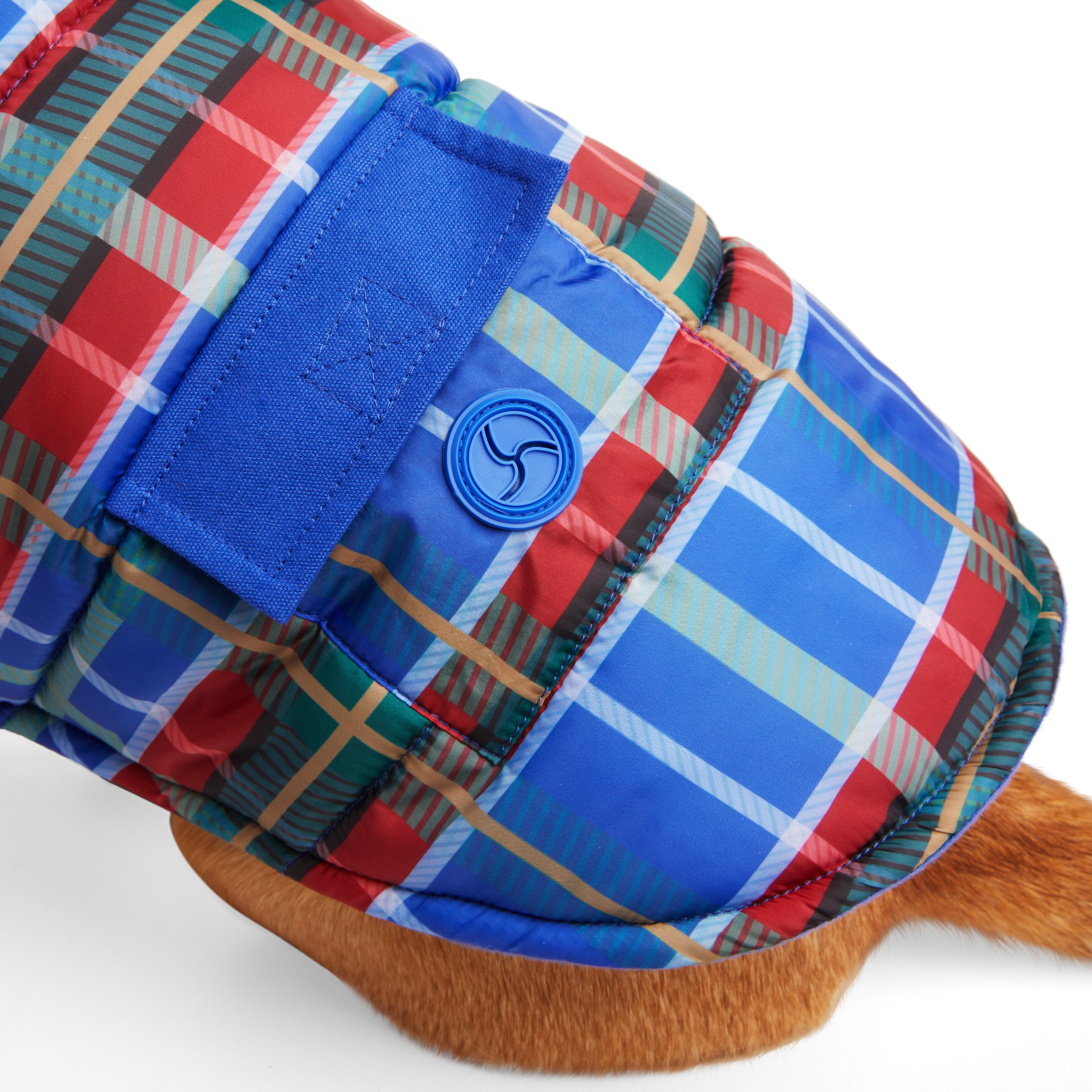 YOULY Blue Plaid Dog Vest， XX-Small