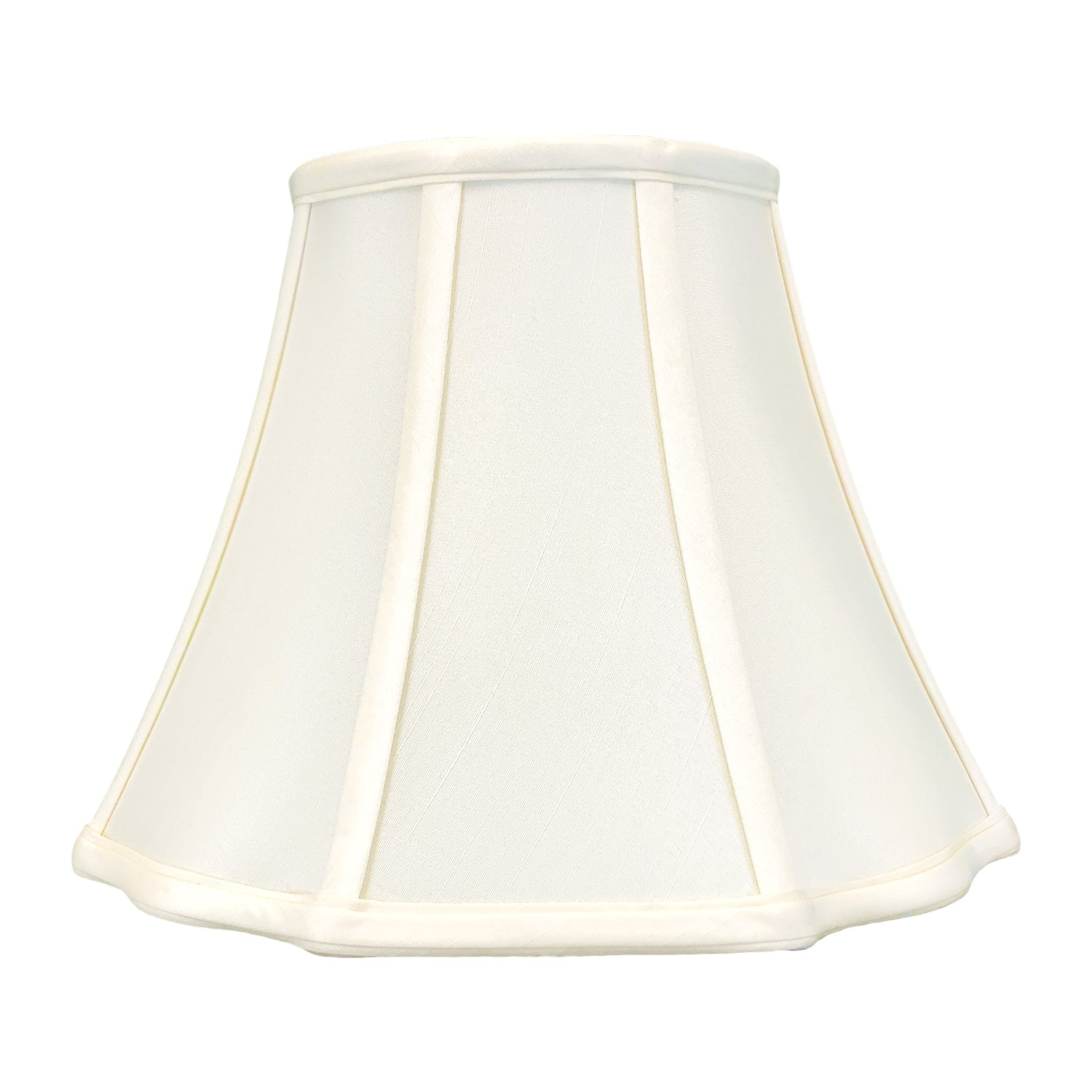 Royal Designs Flare Bottom Corner Scalloped Basic Lamp Shade， Eggshell Finish