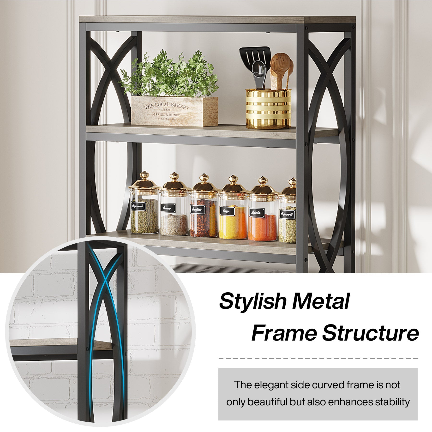 6-Tier Bookshelf, 70.8 Tall Bookcase Open Storage Shelf with Metal Frame