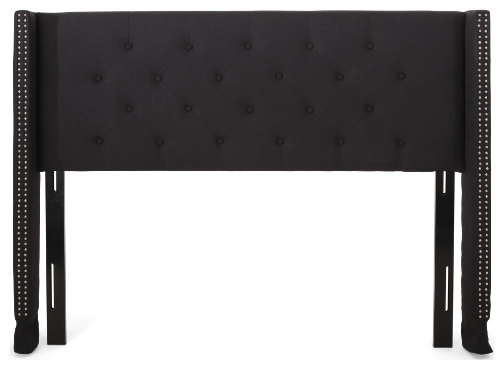 Debby Contemporary Upholstered Queen/Full Headboard   Transitional   Headboards   by GDFStudio  Houzz