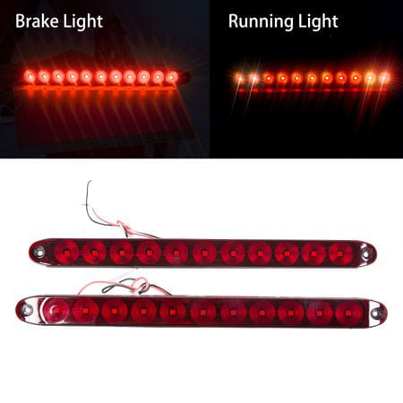 ECOTRIC 2pcs Red 11 LED Stop Brake Turn Tail 15