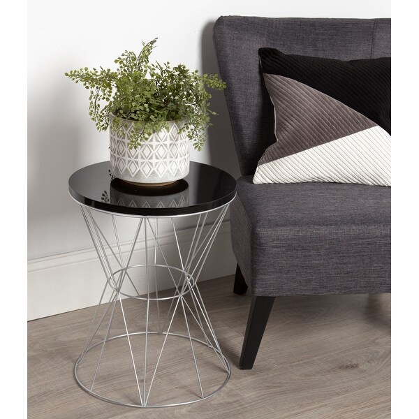 Kate and Laurel Mendel Round Metal End Table - 16x16x20