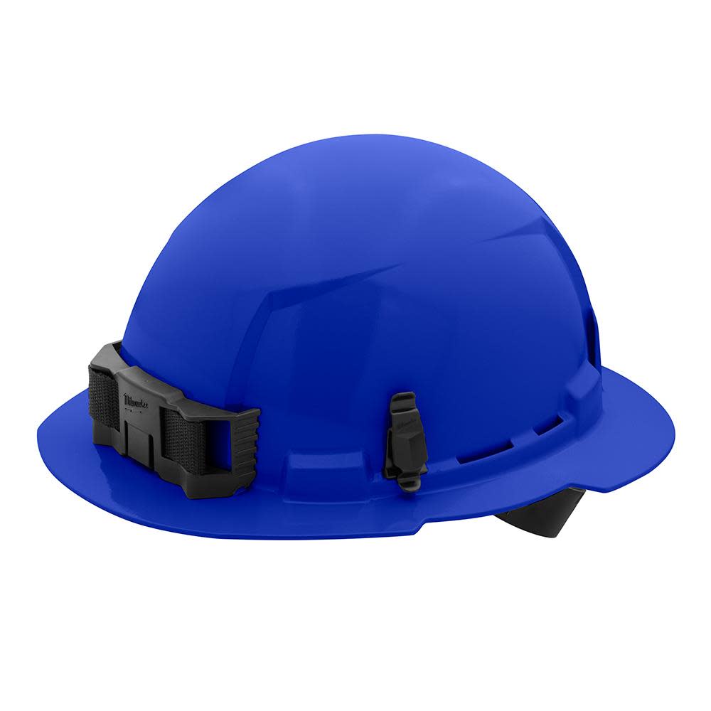 Milwaukee Blue Full Brim Hard Hat with 4pt Ratcheting Suspension Type 1 Class E