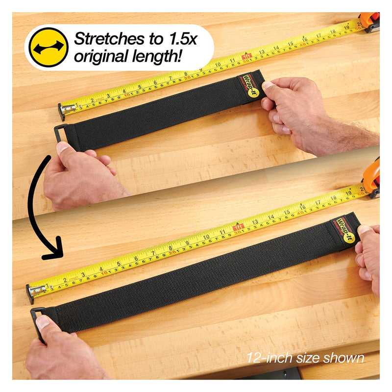 Wrap-It Storage 12 in. Super-Stretch Storage Strap (4-Pack)