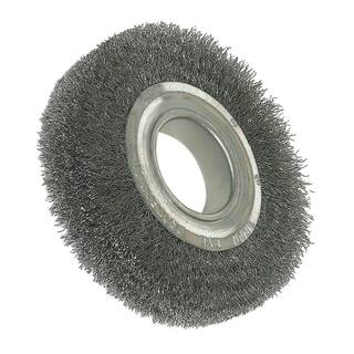 Robtec 6 in. x 2 in. Arbor Hole Crimped Wire Wheel Brush 600WCCA12