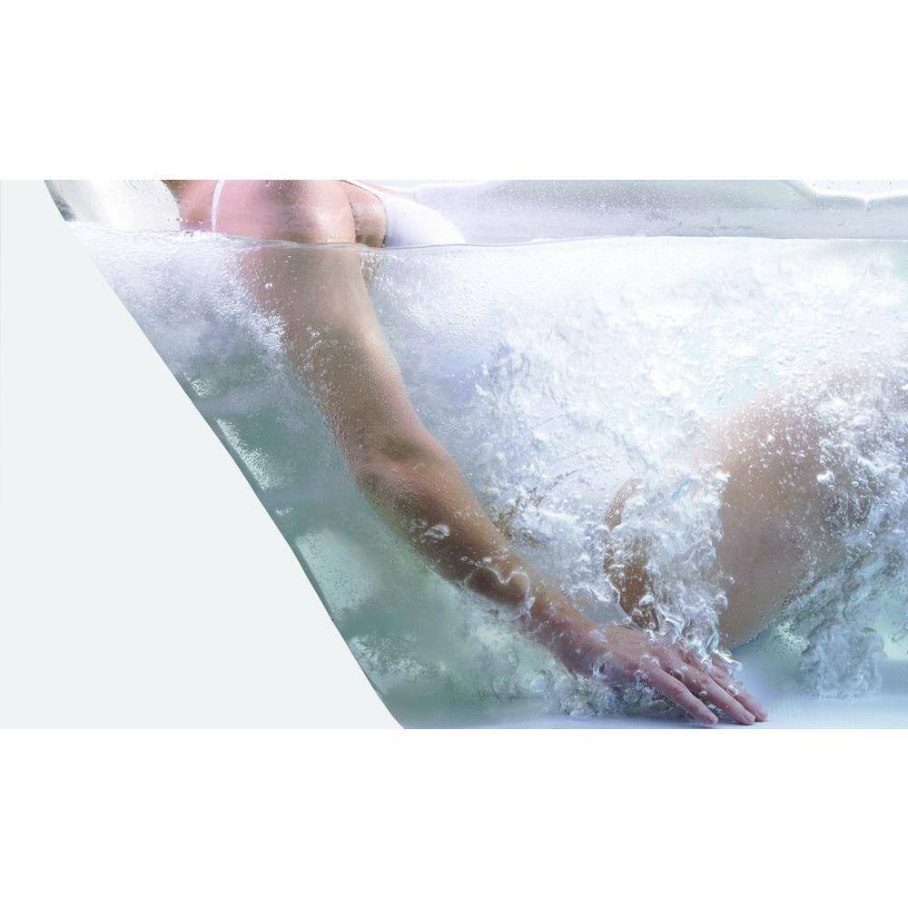 Aquatic Millennium 7 - 72 in. Acrylic Center Drain Rectangular Drop-In Whirlpool Bathtub in White 826644711429