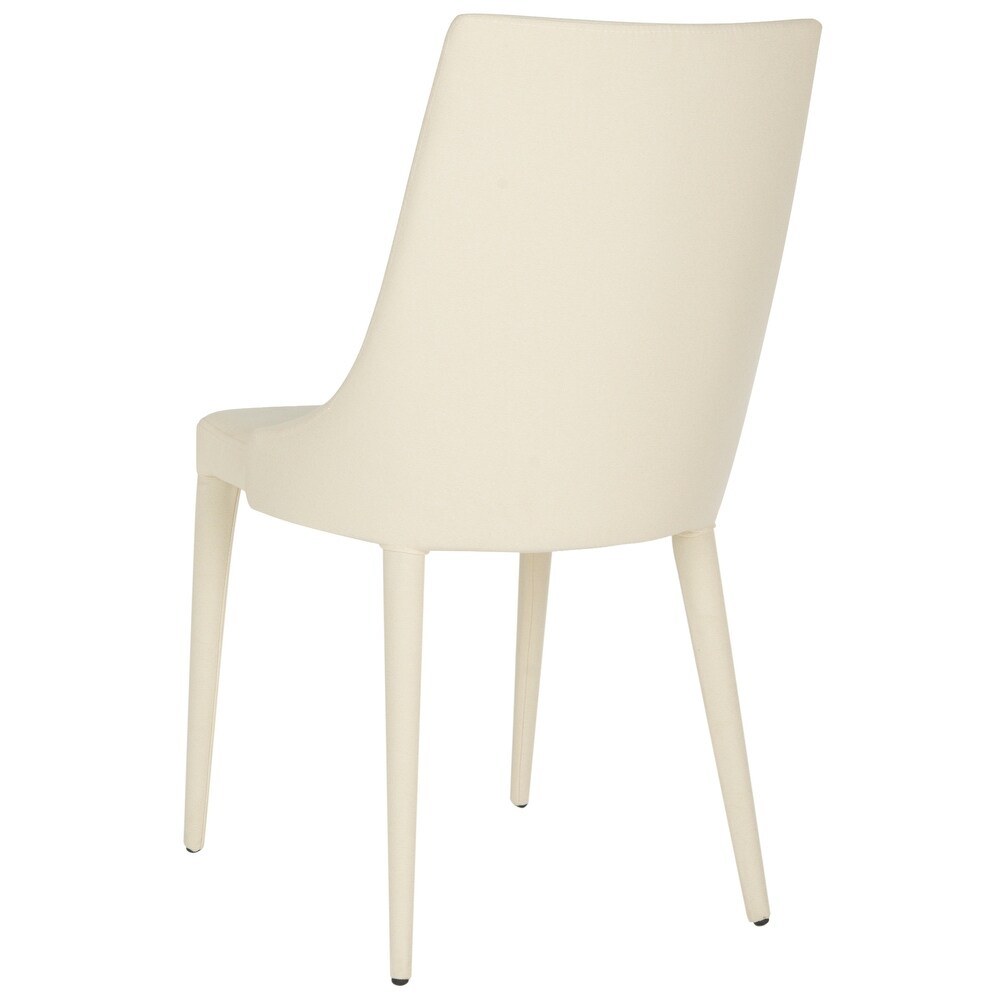 SAFAVIEH Dining Mid Century Modern Summerset Linen Beige Dining Chairs (Set of 2)