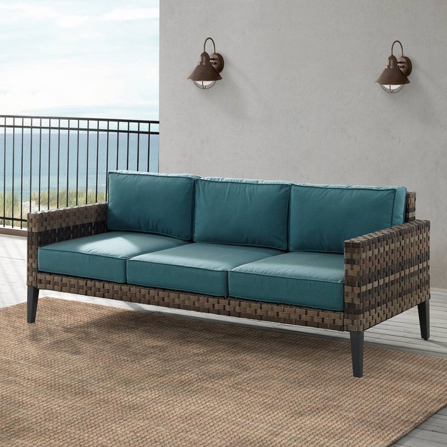 Prescott Outdoor Wicker Sofa Crosley