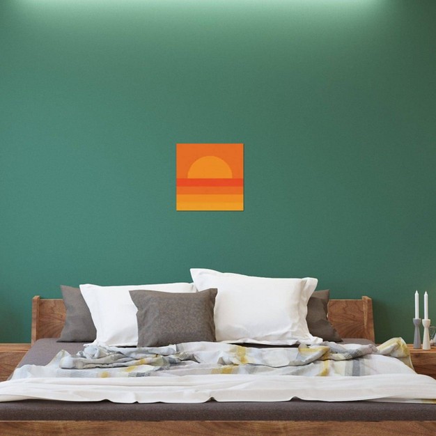 Retro Geometric Sunset By Alisa Galitsyna Unframed Wall Canvas Icanvas